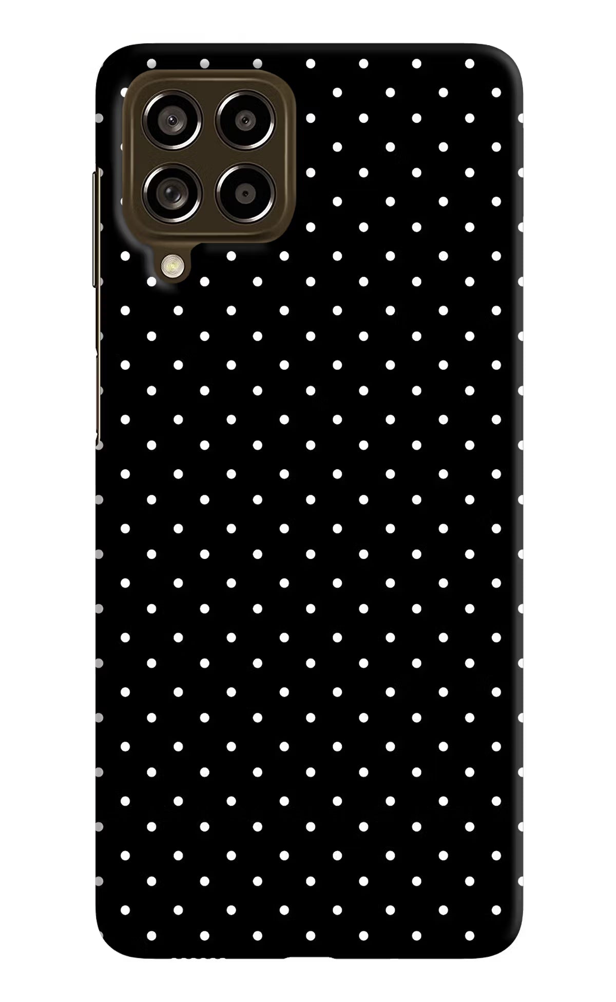 White Dots Samsung M53 5G Hard Case Back Cover by Casekaro