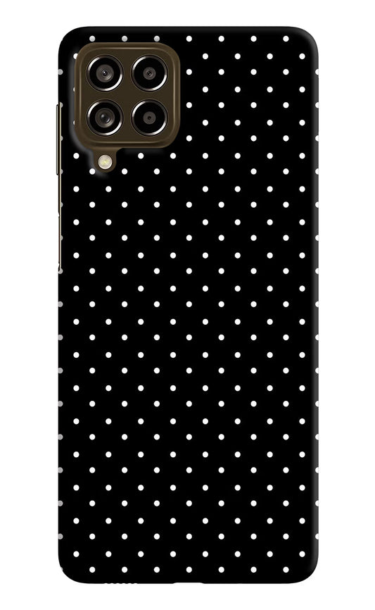 White Dots Samsung M53 5G Hard Case Back Cover by Casekaro