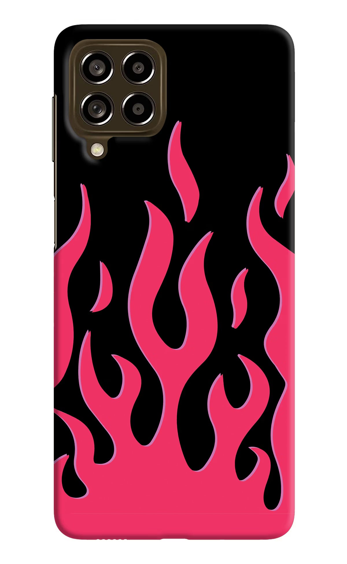 Fire Flames Samsung M53 5G Hard Case Back Cover by Casekaro