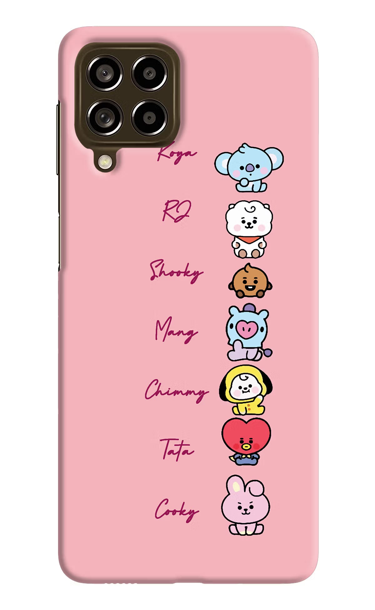 BTS names Samsung M53 5G Hard Case Back Cover by Casekaro