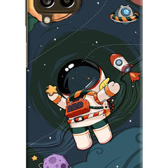 Cartoon Astronaut Samsung M53 5G Hard Case Back Cover by Casekaro