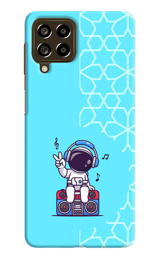 Cute Astronaut Chilling Samsung M53 5G Hard Case Back Cover by Casekaro