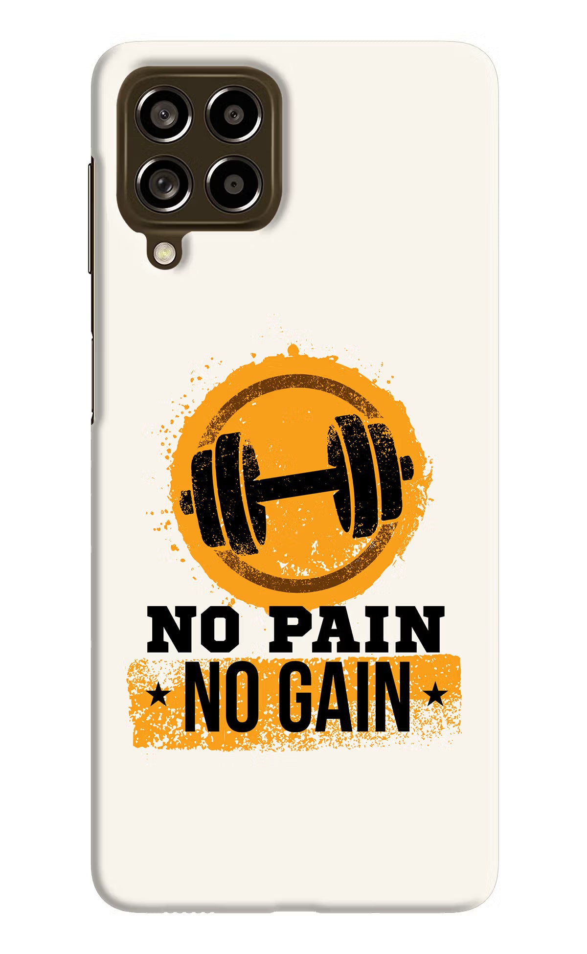 No Pain No Gain Samsung M53 5G Hard Case Back Cover by Casekaro