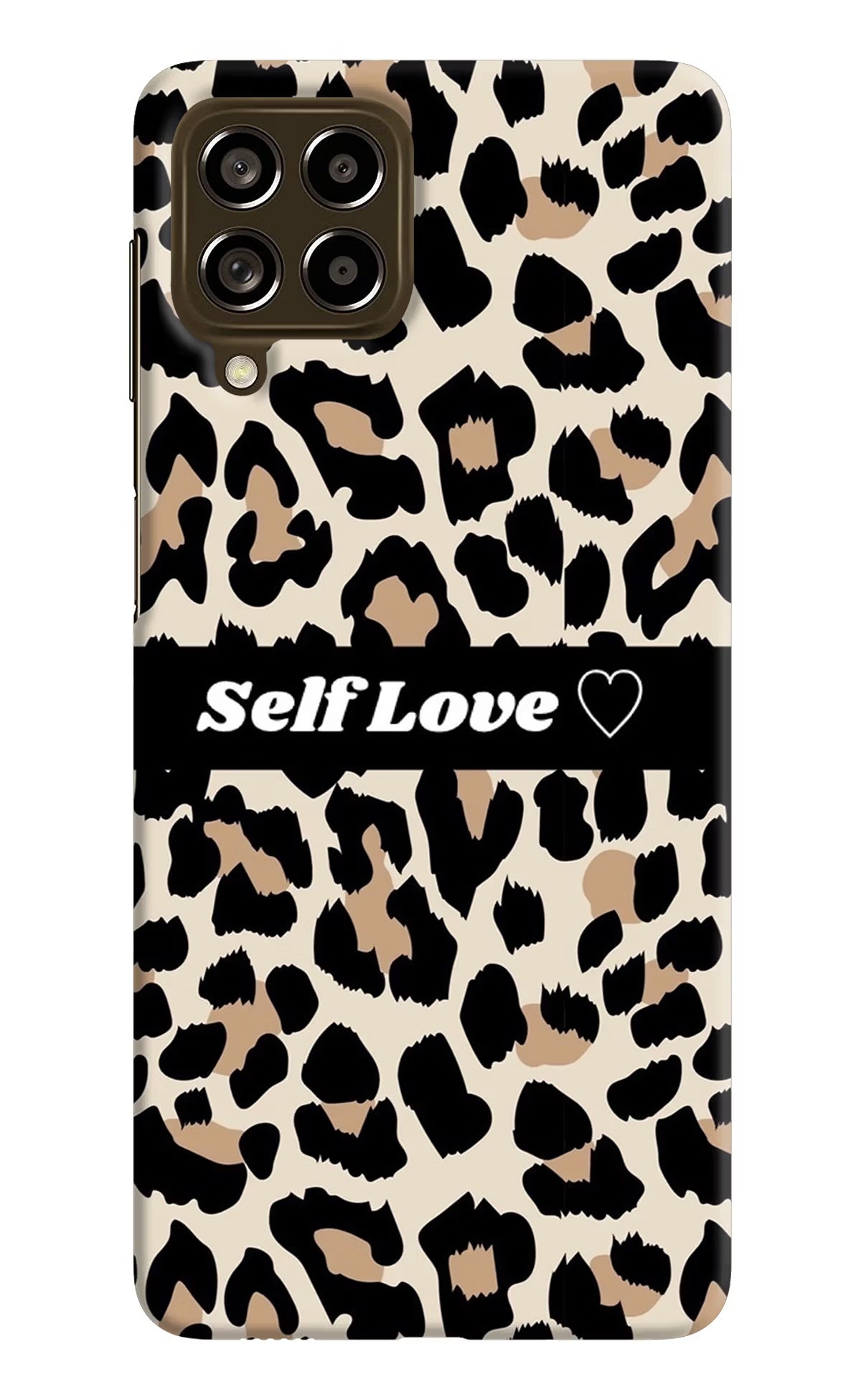 Leopard Print Self Love Samsung M53 5G Hard Case Back Cover by Casekaro
