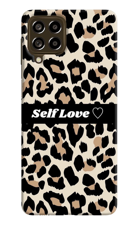 Leopard Print Self Love Samsung M53 5G Hard Case Back Cover by Casekaro