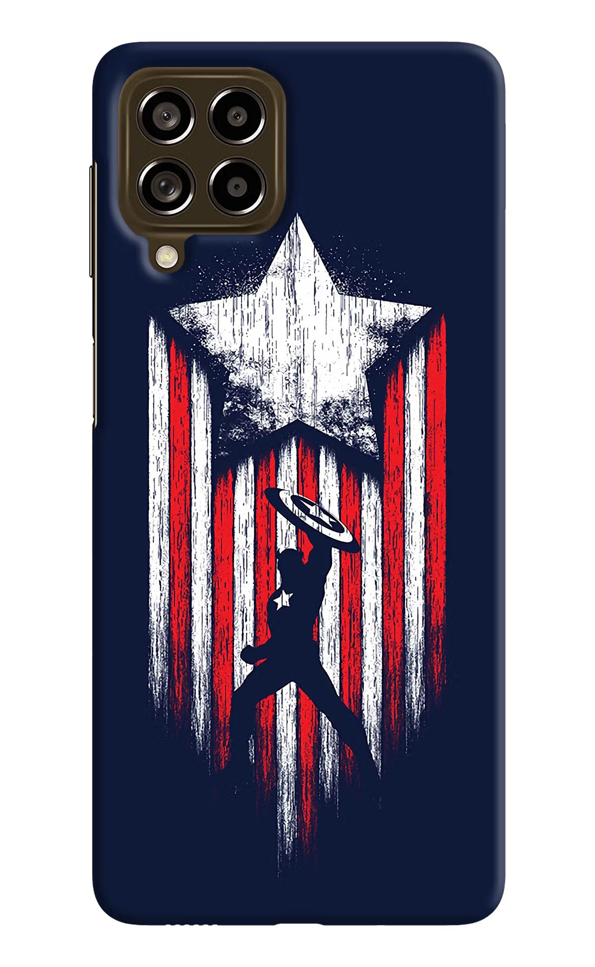 Captain America Marvel Art Samsung M53 5G Hard Case Back Cover by Casekaro