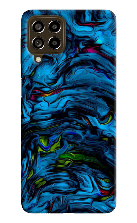Dark Blue Abstract Samsung M53 5G Hard Case Back Cover by Casekaro
