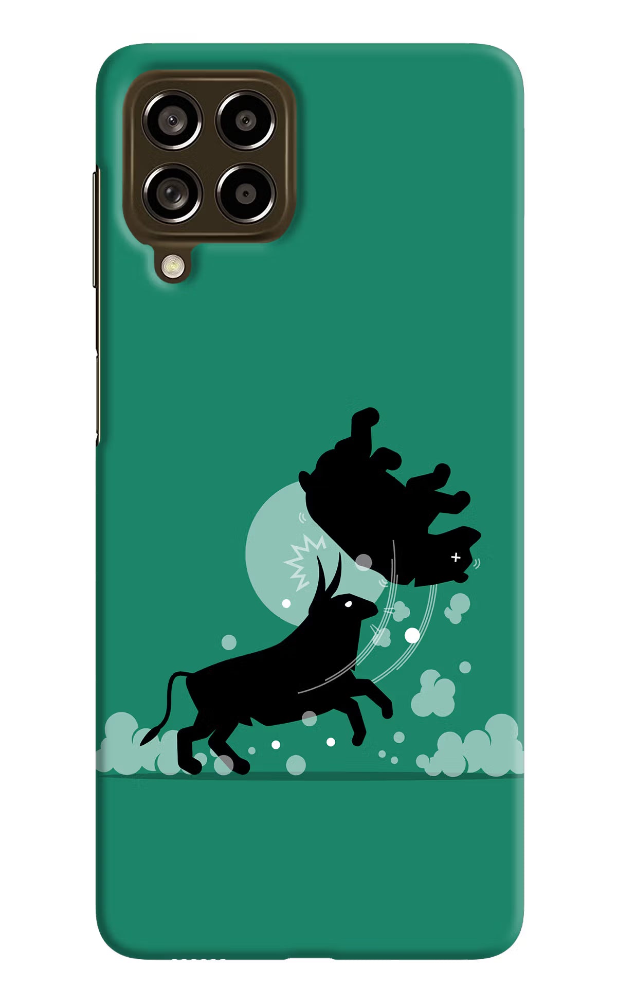 Bull Conqueror Samsung M53 5G Hard Case Back Cover by Casekaro