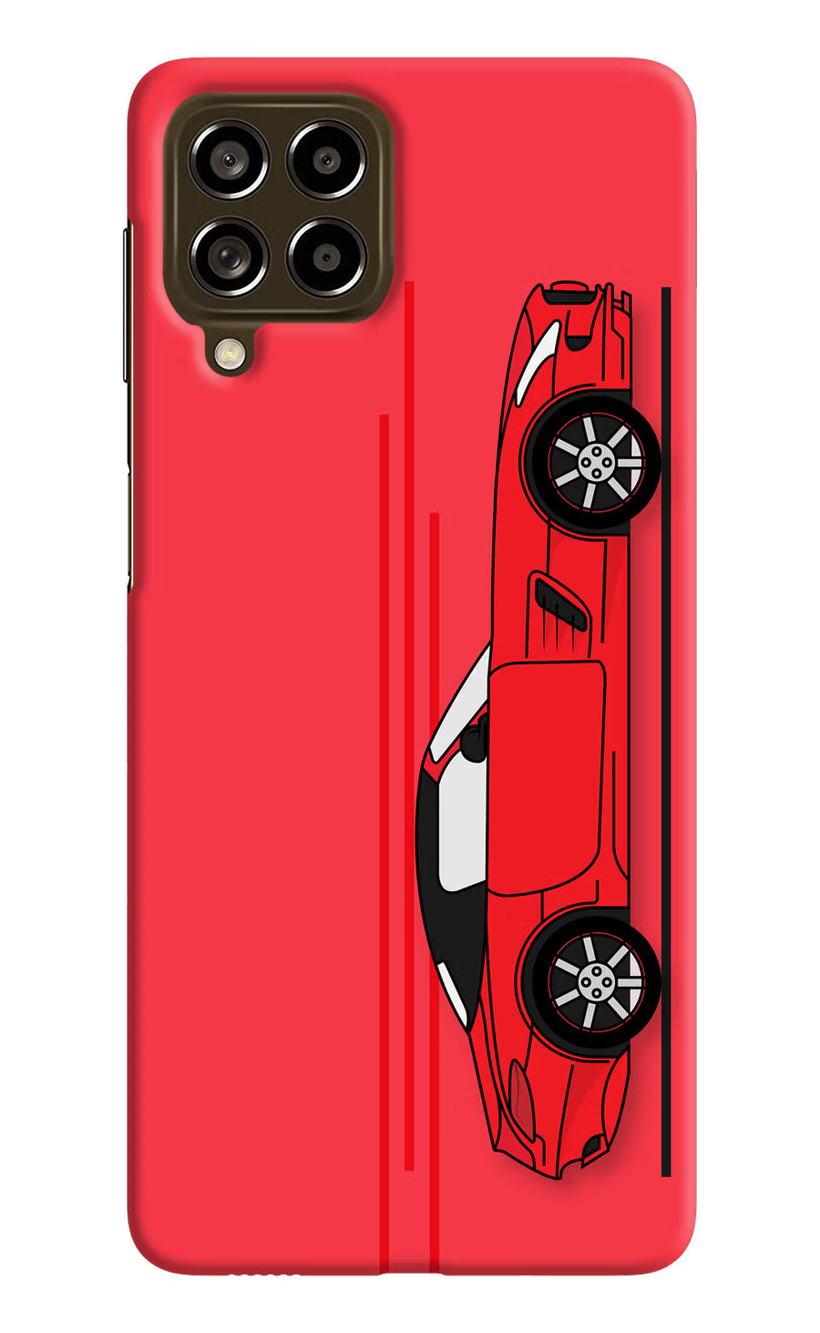 Red Velocity Samsung M53 5G Back Cover, Hard case