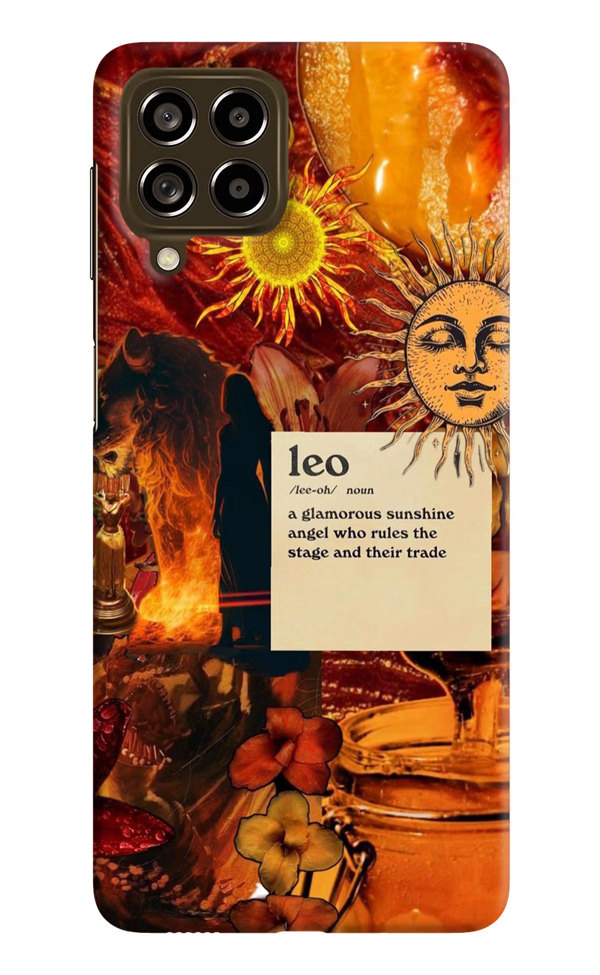 Leo Zodiac Samsung M53 5G Hard Case Back Cover by Casekaro