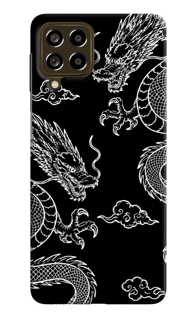 Twin Dragons Samsung M53 5G Hard Case Back Cover by Casekaro