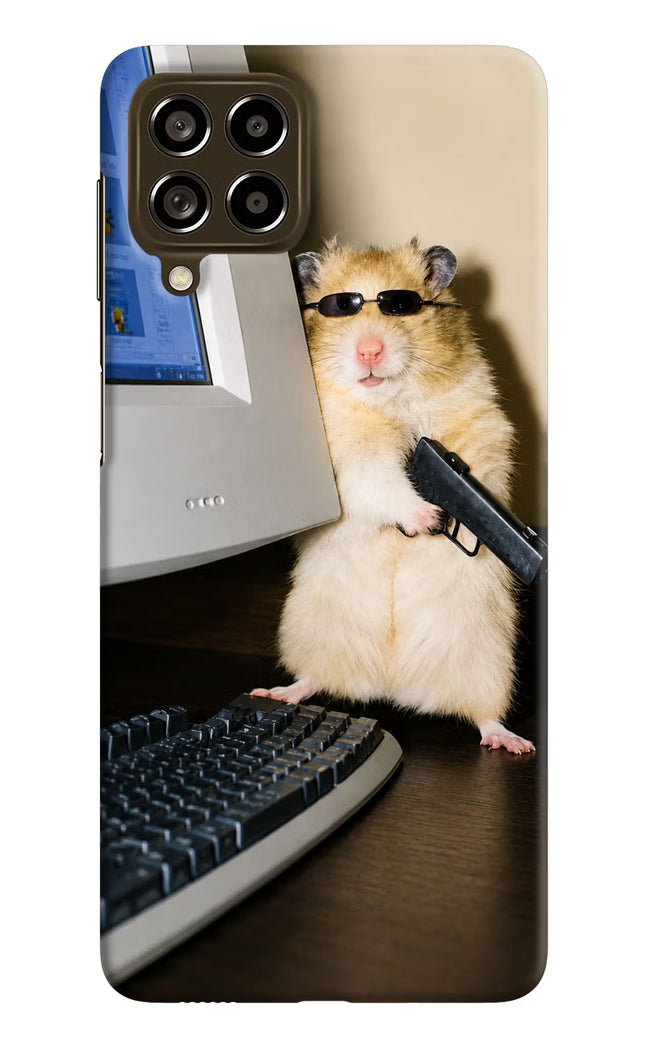 Hacker Hamster Samsung M53 5G Hard Case Back Cover by Casekaro
