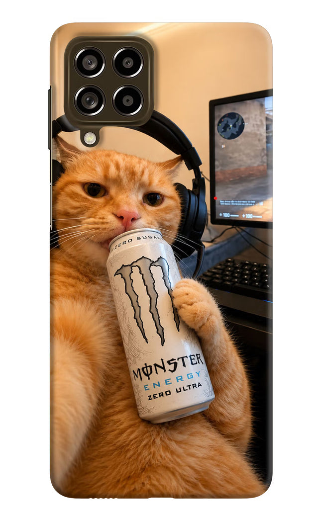 Gamer Cat Energy Samsung M53 5G Hard Case Back Cover by Casekaro
