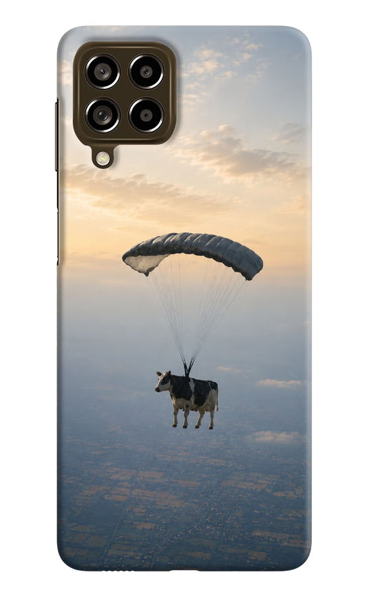 Skydiving Cow Samsung M53 5G Hard Case Back Cover by Casekaro