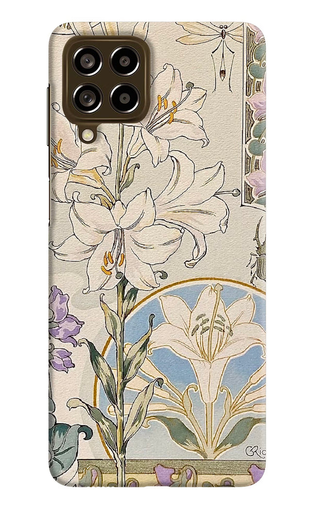 White Lily Samsung M53 5G Hard Case Back Cover by Casekaro