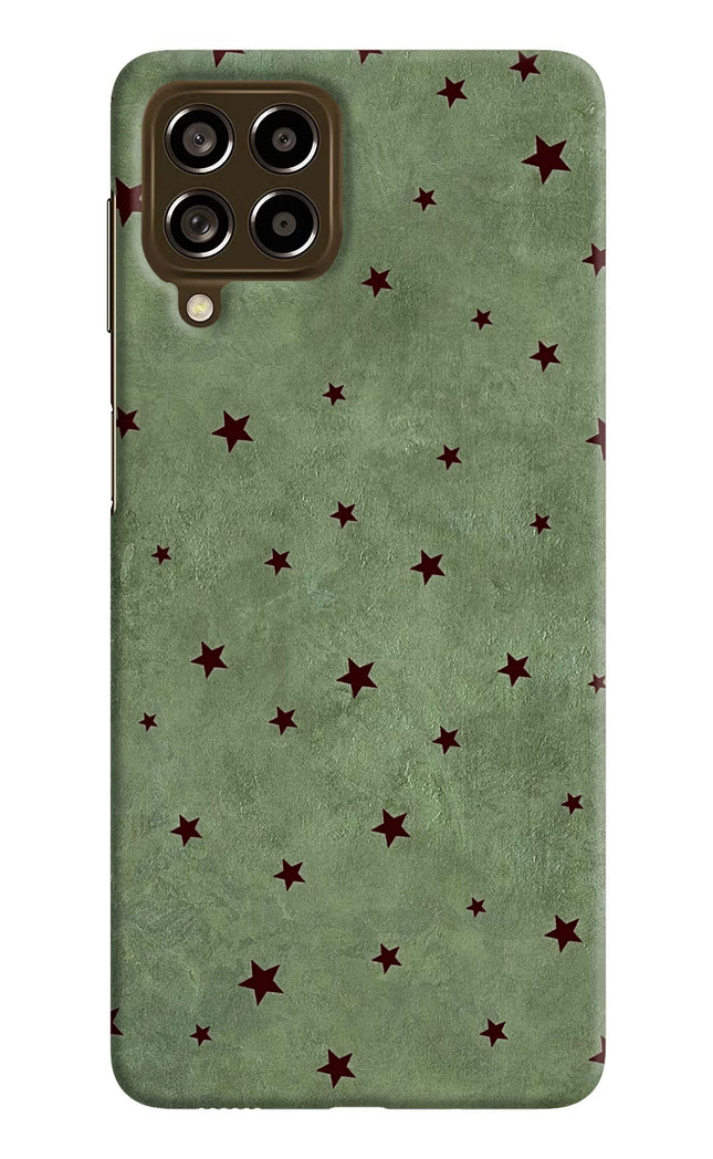 Green Stars Samsung M53 5G Hard Case Back Cover by Casekaro