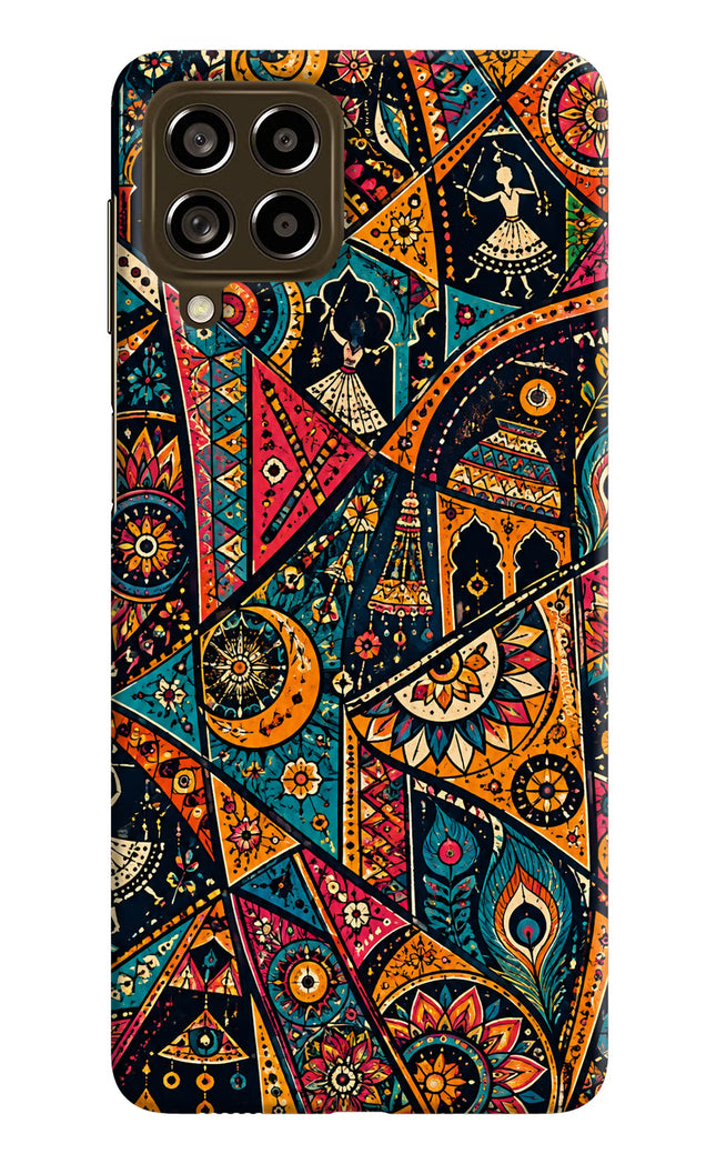 Folk Print Samsung M53 5G Hard Case Back Cover by Casekaro