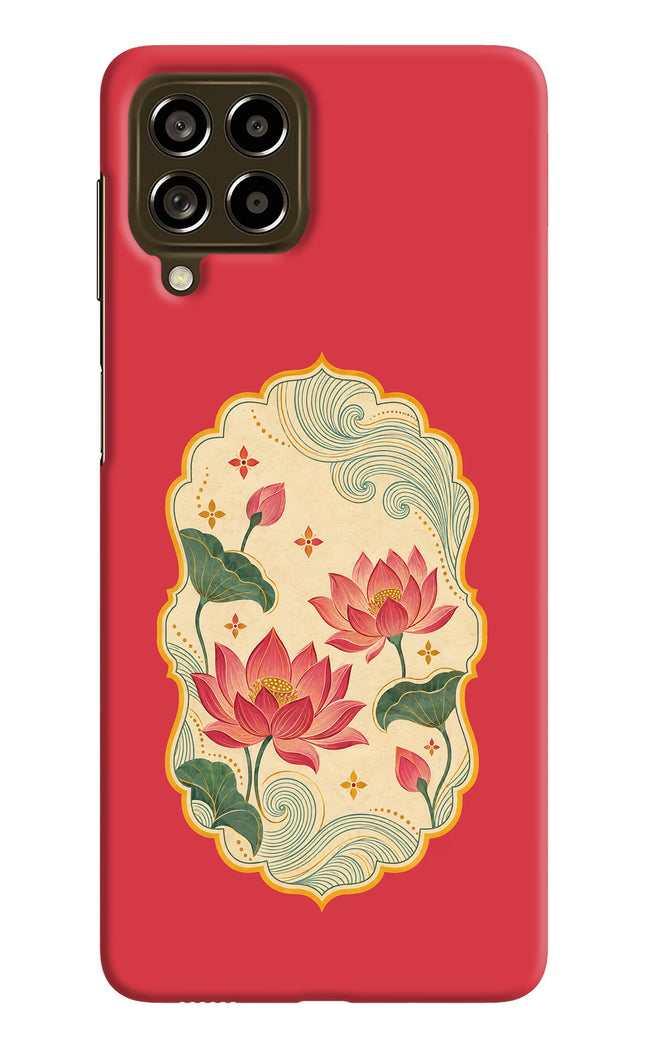 Pink Lotus Samsung M53 5G Hard Case Back Cover by Casekaro