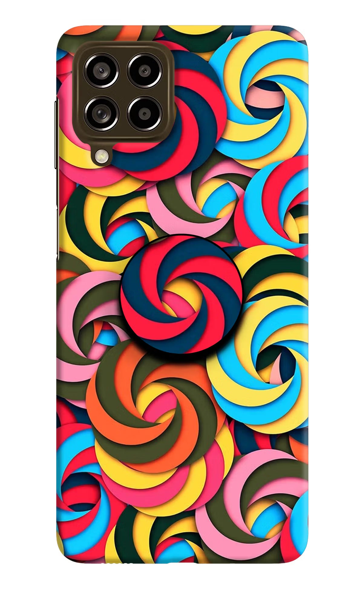 Spiral Pattern Samsung M53 5G Pop Case by Casekaro