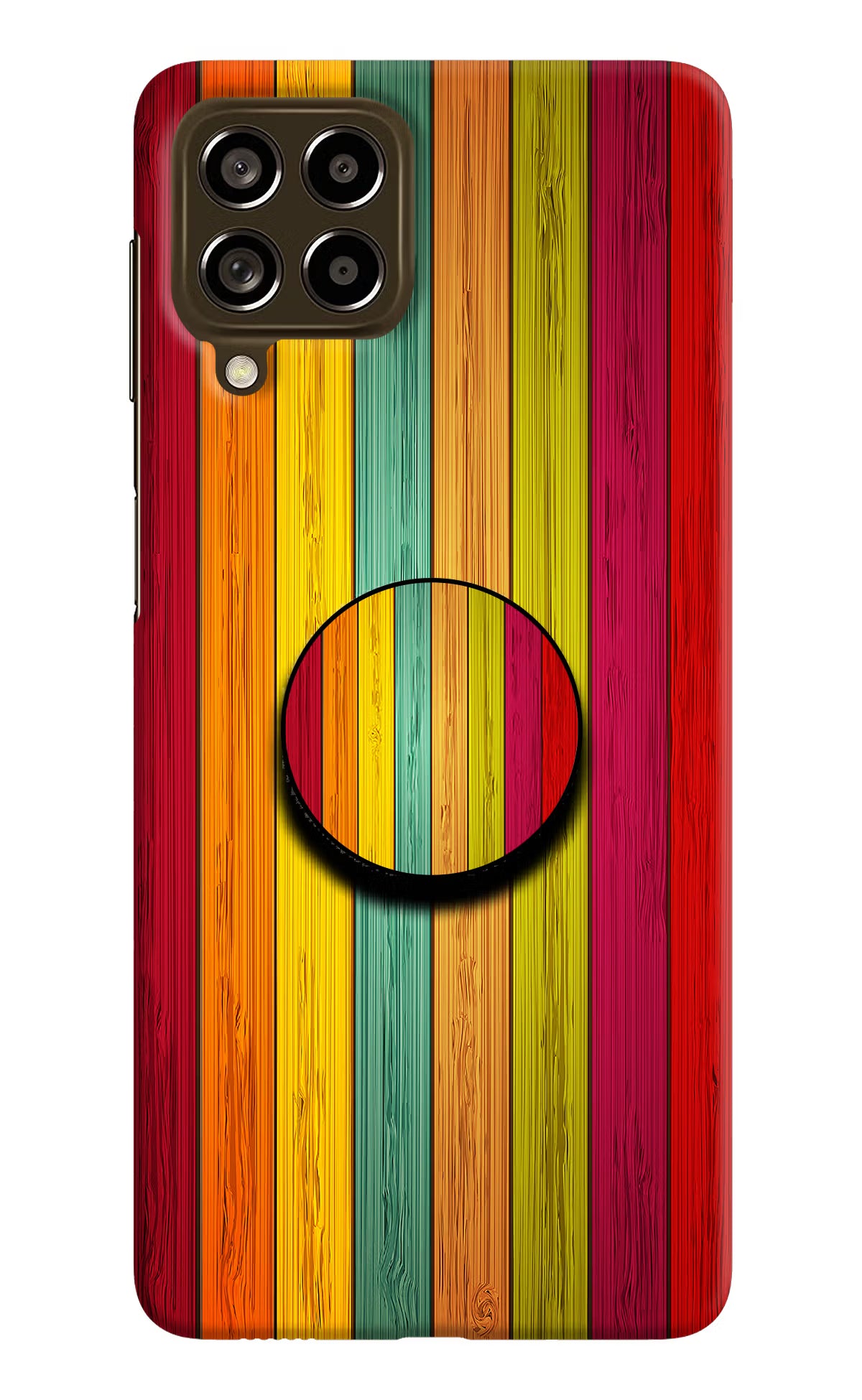 Multicolor Wooden Samsung M53 5G Pop Case by Casekaro