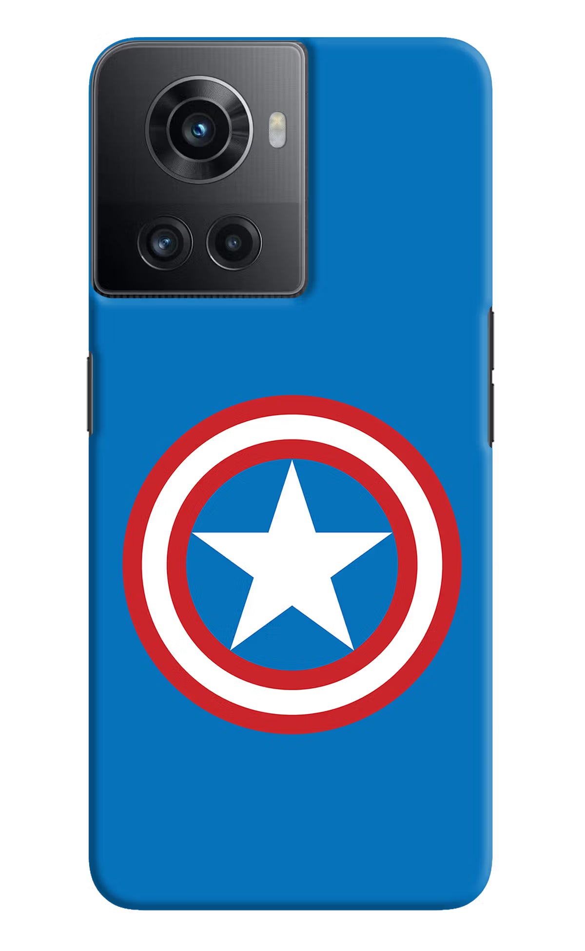 Captain America Logo OnePlus 10R 5G Hard Case Back Cover by Casekaro