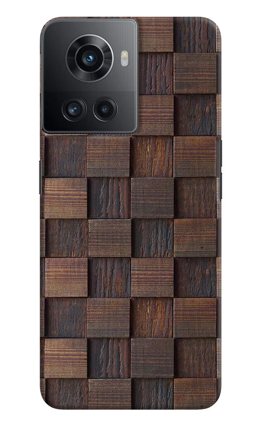 Wooden Cube Design OnePlus 10R 5G Hard Case Back Cover by Casekaro