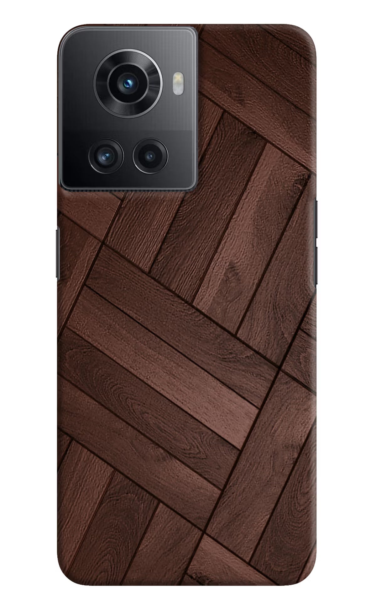 Wooden Texture Design OnePlus 10R 5G Hard Case Back Cover by Casekaro