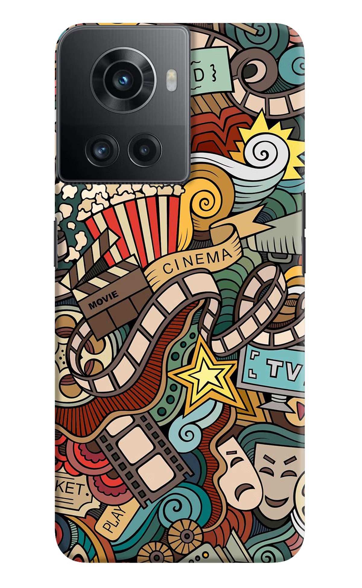 Cinema Abstract OnePlus 10R 5G Hard Case Back Cover by Casekaro