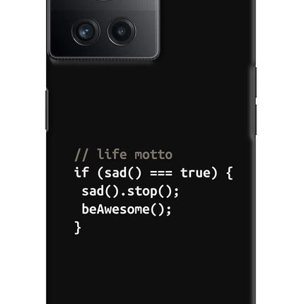 Life Motto Code OnePlus 10R 5G Hard Case Back Cover by Casekaro