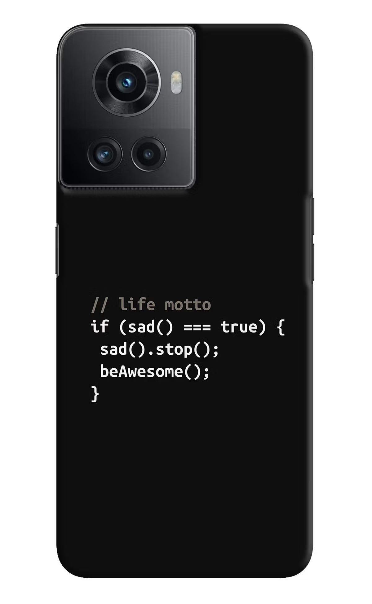 Life Motto Code OnePlus 10R 5G Hard Case Back Cover by Casekaro