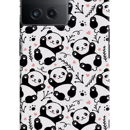 Cute Panda OnePlus 10R 5G Hard Case Back Cover by Casekaro