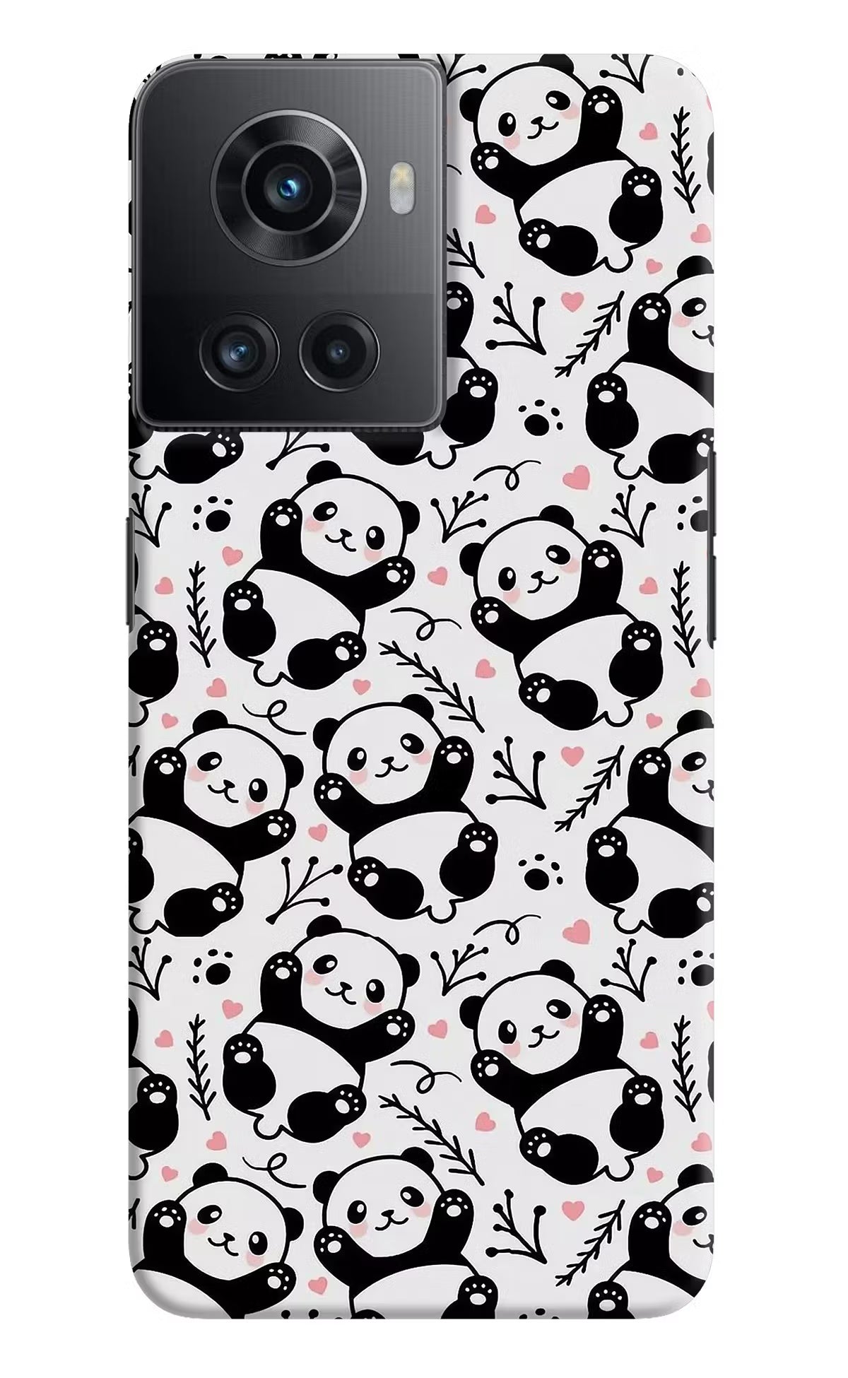 Cute Panda OnePlus 10R 5G Hard Case Back Cover by Casekaro