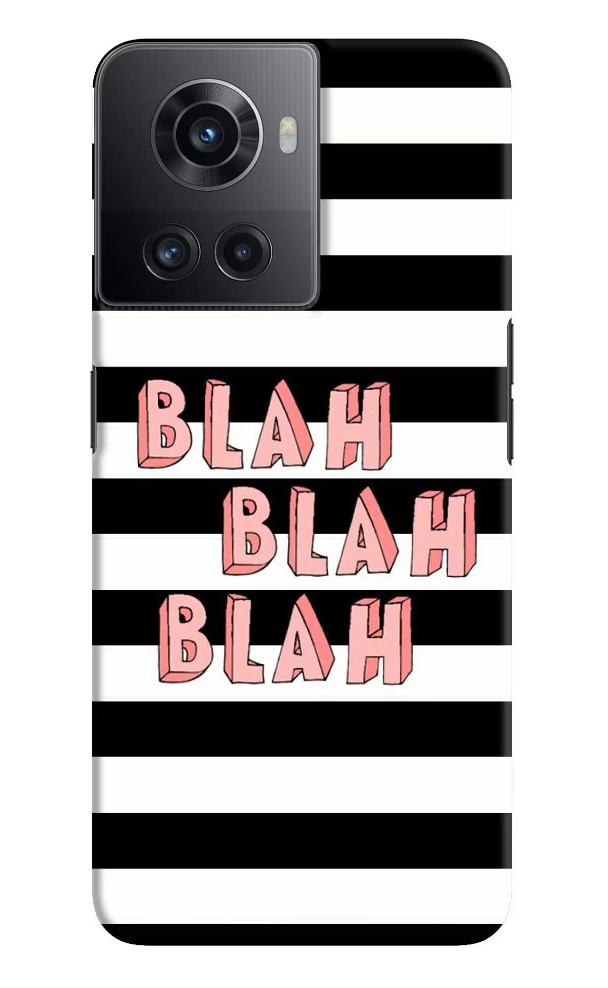 Blah Blah Blah OnePlus 10R 5G Hard Case Back Cover by Casekaro