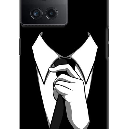 Black Tie OnePlus 10R 5G Hard Case Back Cover by Casekaro
