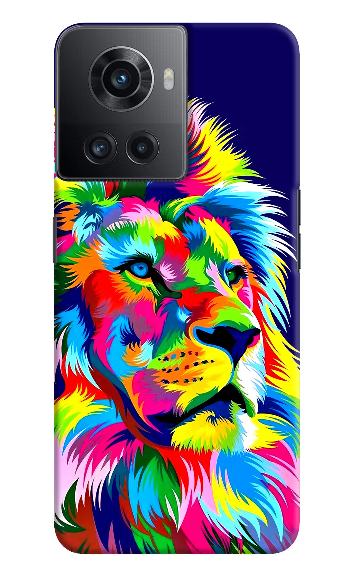 Vector Art Lion OnePlus 10R 5G Hard Case Back Cover by Casekaro