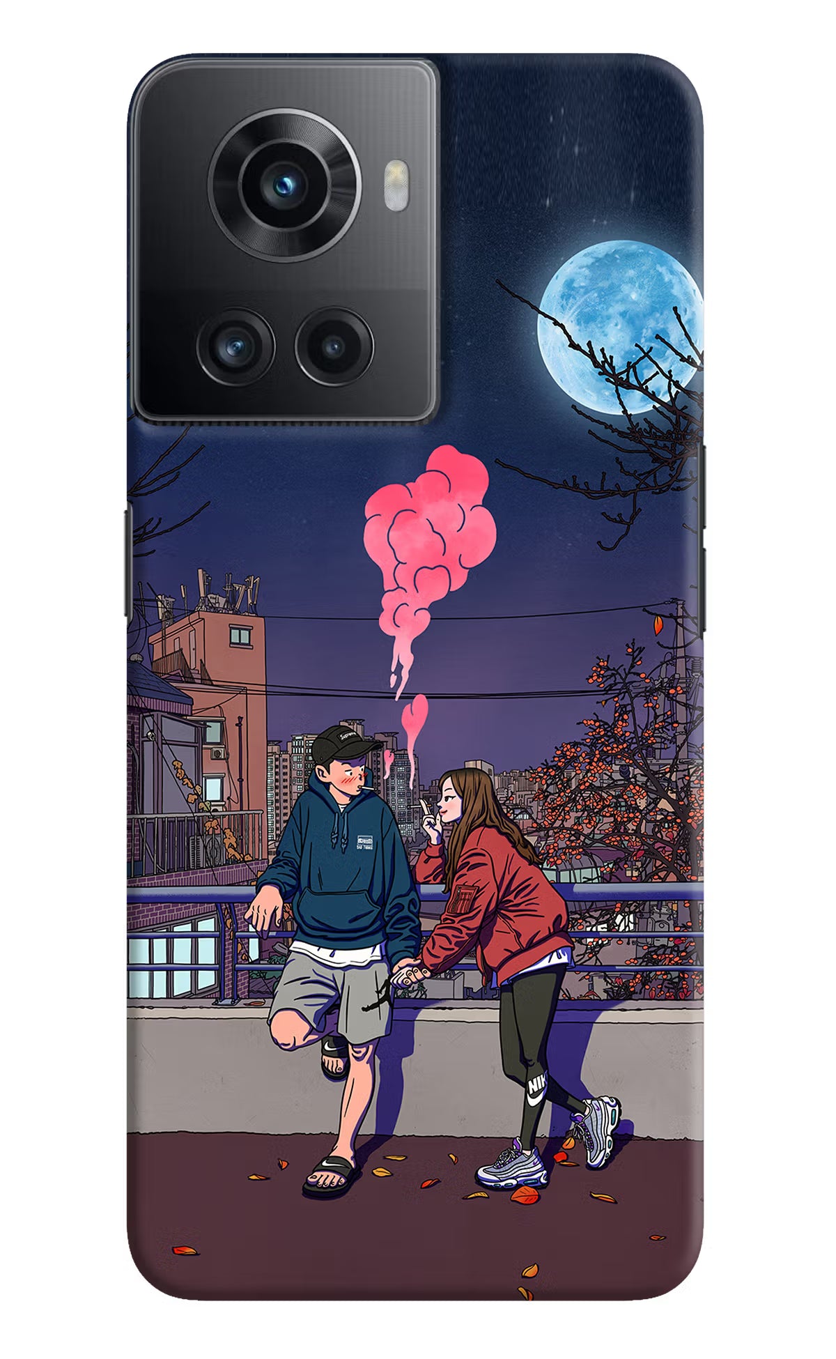 Chilling Couple OnePlus 10R 5G Hard Case Back Cover by Casekaro