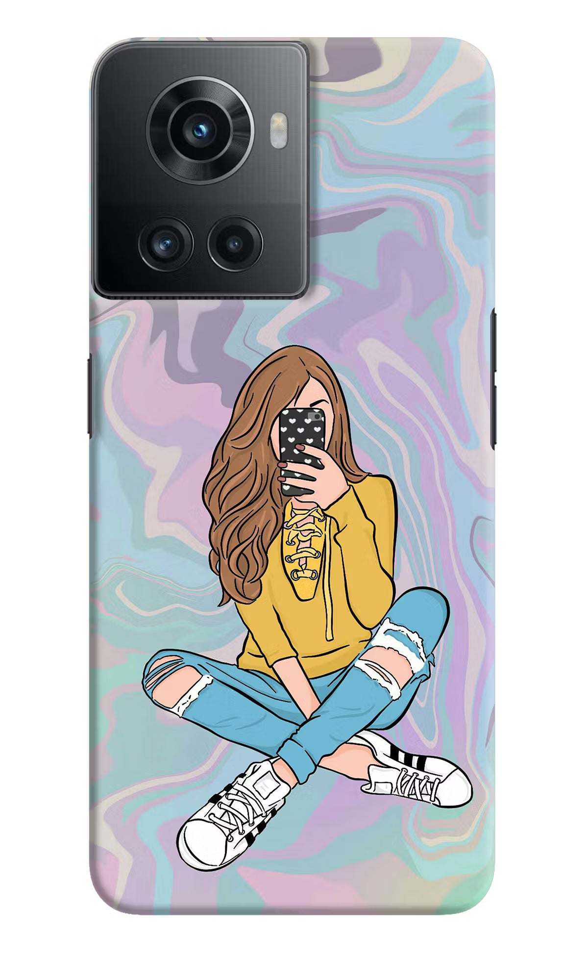 Selfie Girl OnePlus 10R 5G Hard Case Back Cover by Casekaro