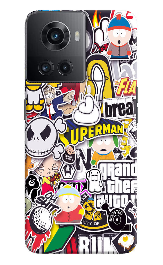 Sticker Bomb OnePlus 10R 5G Hard Case Back Cover by Casekaro