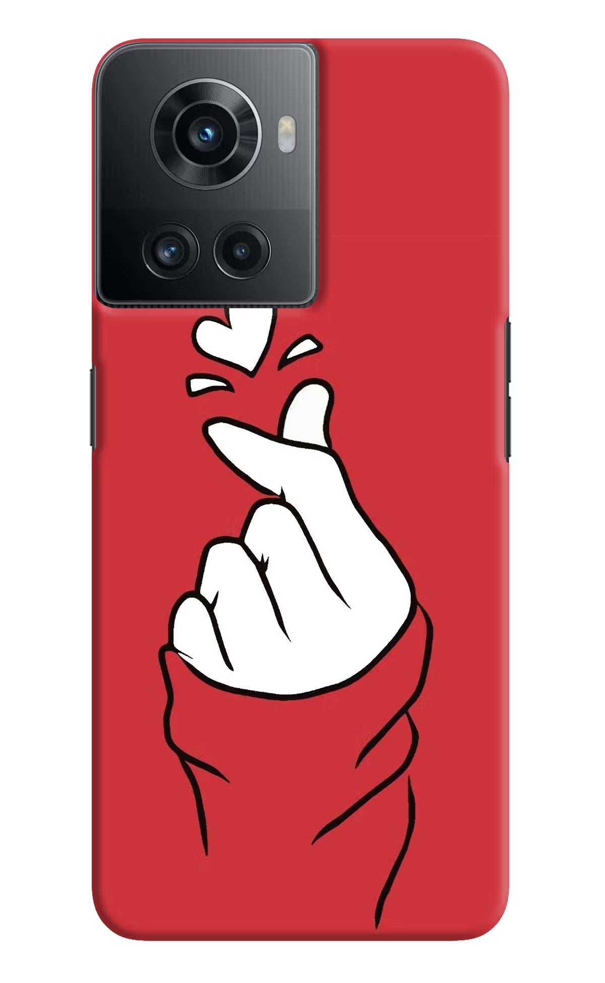 Korean Love Sign OnePlus 10R 5G Hard Case Back Cover by Casekaro