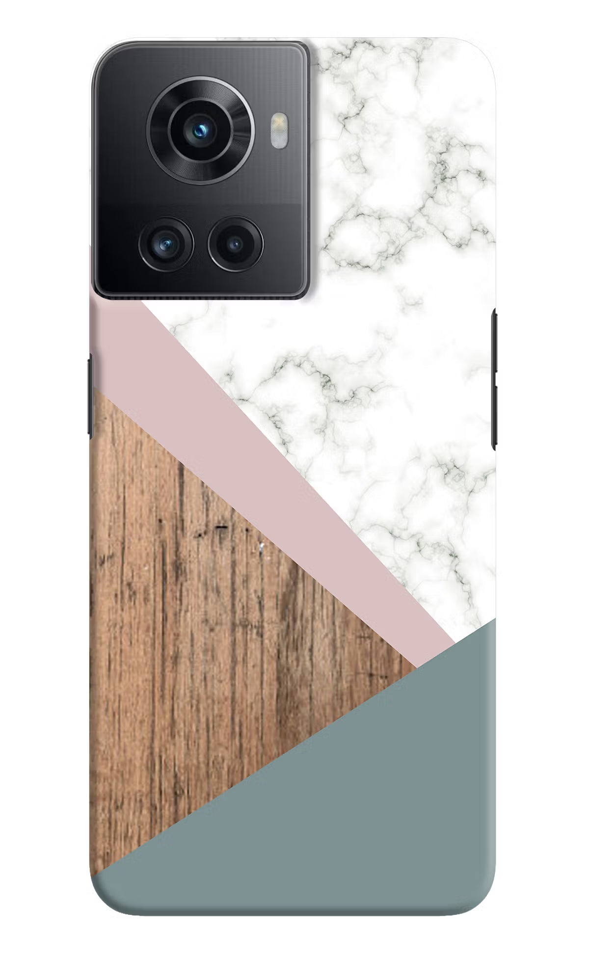 Marble wood Abstract OnePlus 10R 5G Hard Case Back Cover by Casekaro