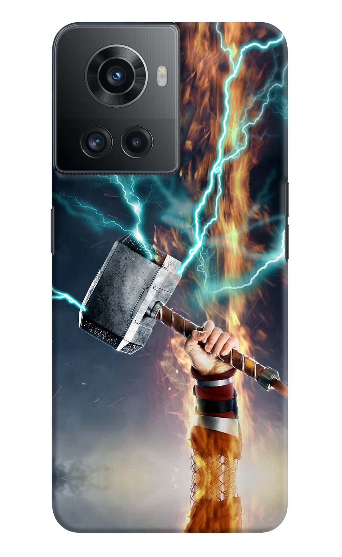 Thor Hammer Mjolnir OnePlus 10R 5G Hard Case Back Cover by Casekaro
