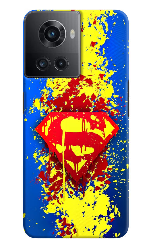 Superman logo OnePlus 10R 5G Hard Case Back Cover by Casekaro