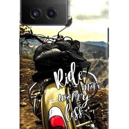 Ride More Worry Less OnePlus 10R 5G Hard Case Back Cover by Casekaro