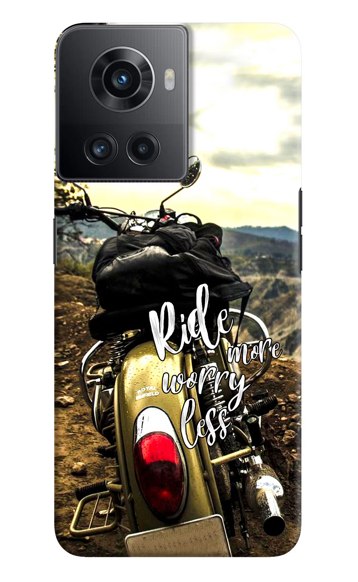 Ride More Worry Less OnePlus 10R 5G Hard Case Back Cover by Casekaro