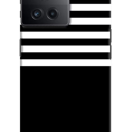 Black and White Print OnePlus 10R 5G Hard Case Back Cover by Casekaro