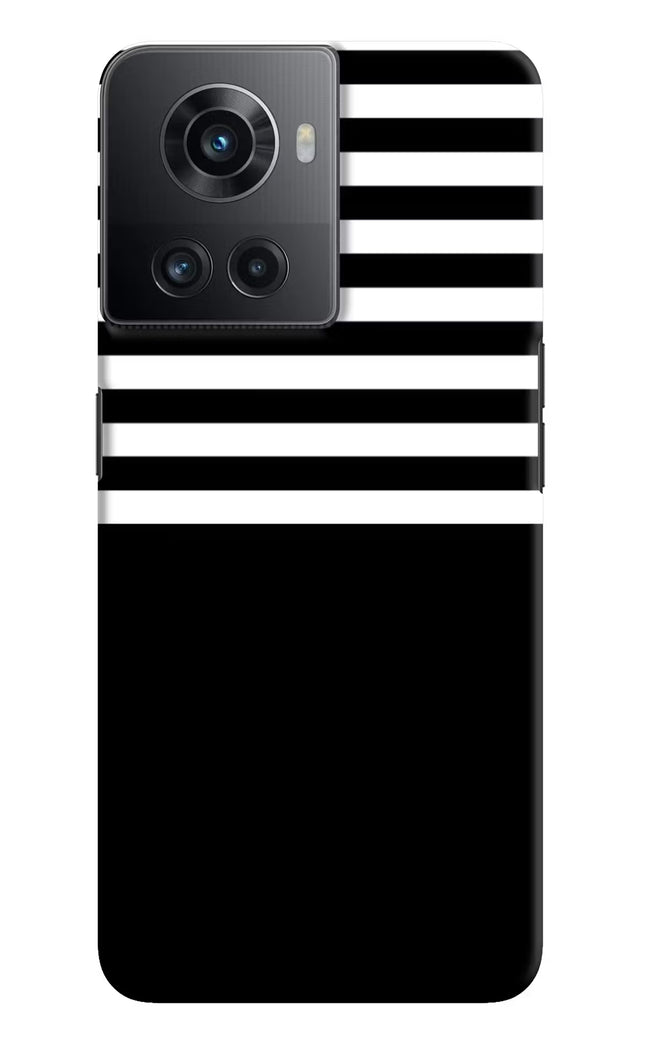 Black and White Print OnePlus 10R 5G Hard Case Back Cover by Casekaro