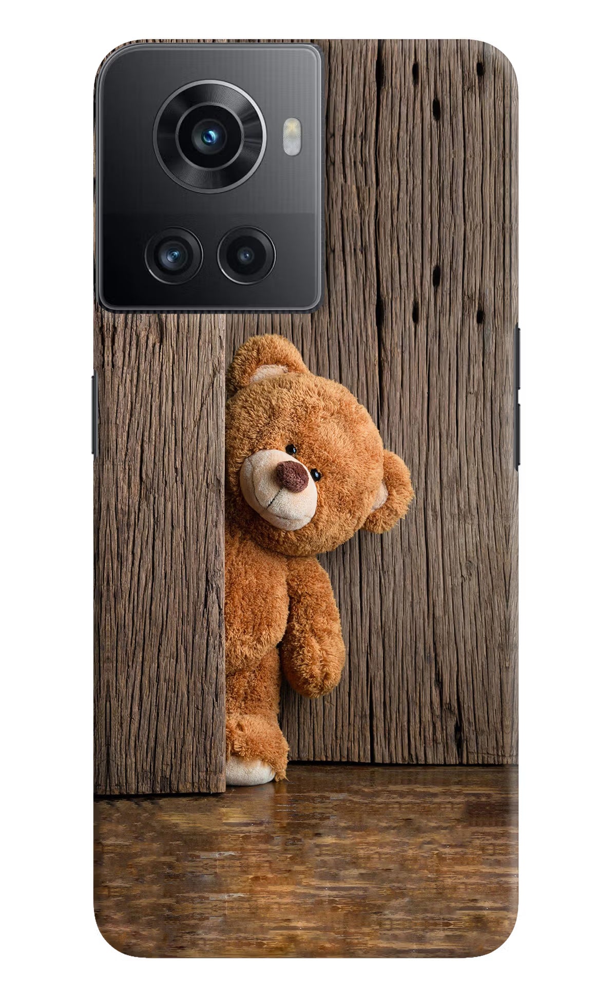 Teddy Wooden OnePlus 10R 5G Hard Case Back Cover by Casekaro