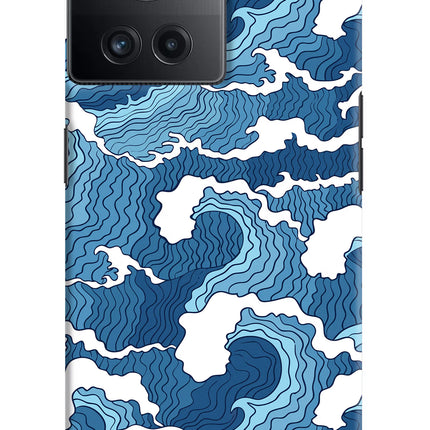 Blue Waves OnePlus 10R 5G Hard Case Back Cover by Casekaro
