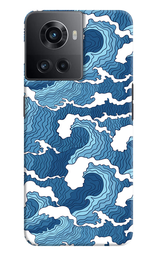 Blue Waves OnePlus 10R 5G Hard Case Back Cover by Casekaro