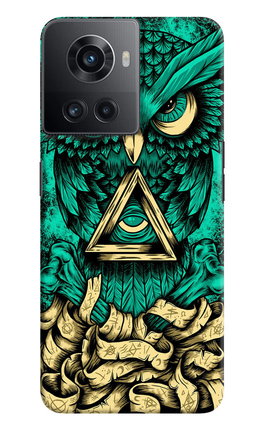 Green Owl OnePlus 10R 5G Hard Case Back Cover by Casekaro
